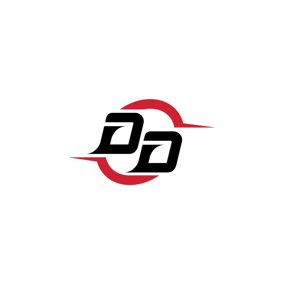 DD initial esport or gaming team inspirational concept ideas vector