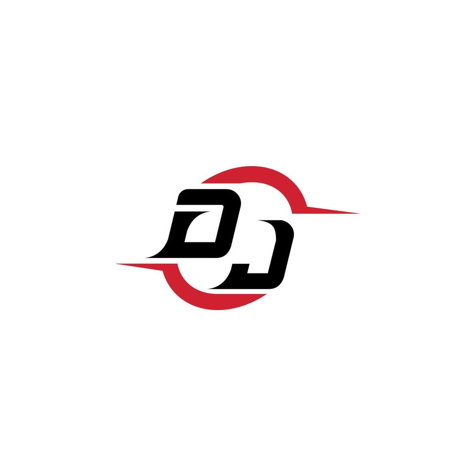 DJ initial esport or gaming team inspirational concept ideas vector