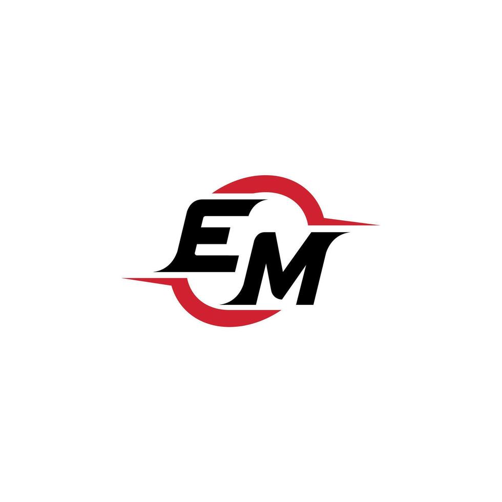 EM initial esport or gaming team inspirational concept ideas vector
