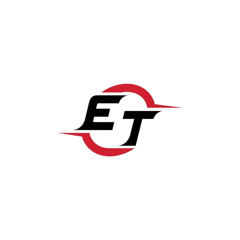 ET initial esport or gaming team inspirational concept ideas vector