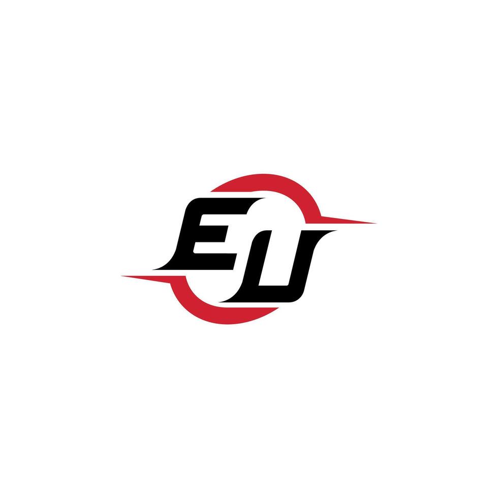 EU initial esport or gaming team inspirational concept ideas vector
