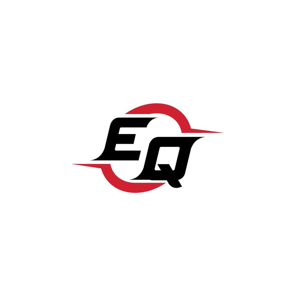 EQ initial esport or gaming team inspirational concept ideas vector