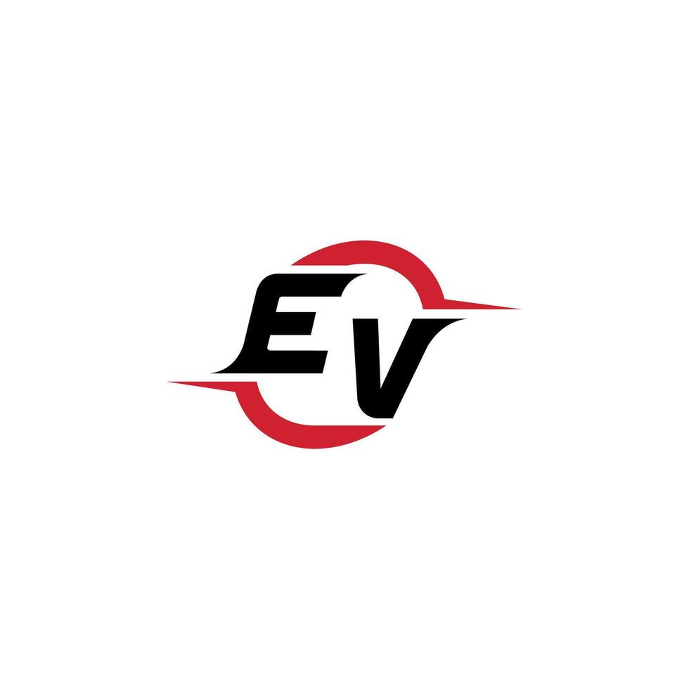 EV initial esport or gaming team inspirational concept ideas vector