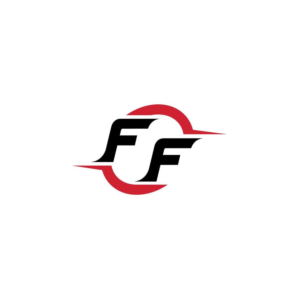 FF initial esport or gaming team inspirational concept ideas vector