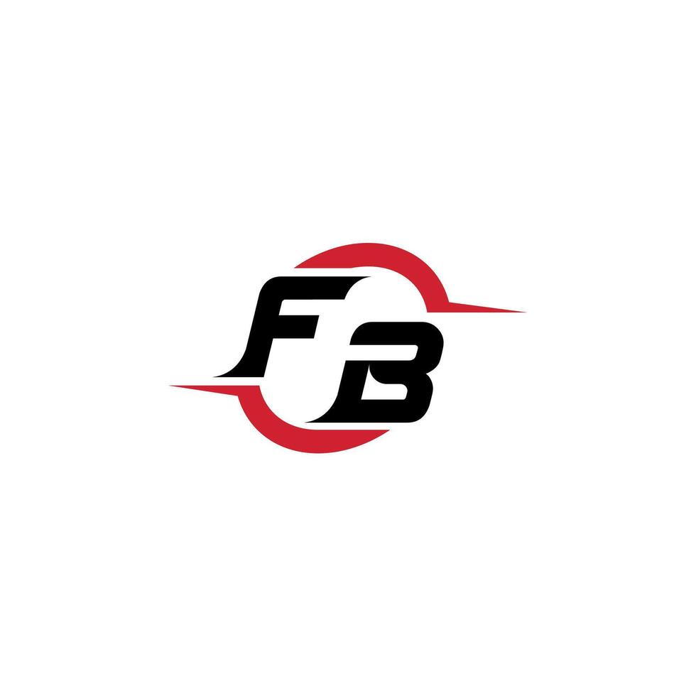 FB initial esport or gaming team inspirational concept ideas vector