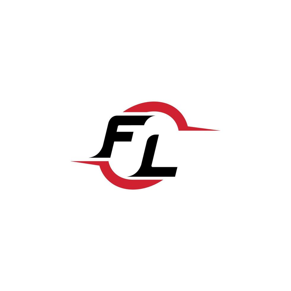 FL initial esport or gaming team inspirational concept ideas vector