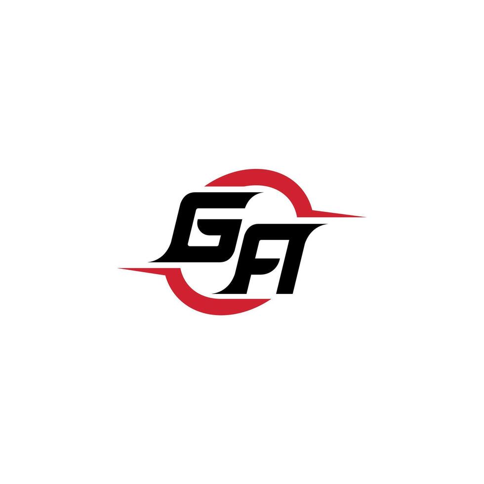 GA initial esport or gaming team inspirational concept ideas vector