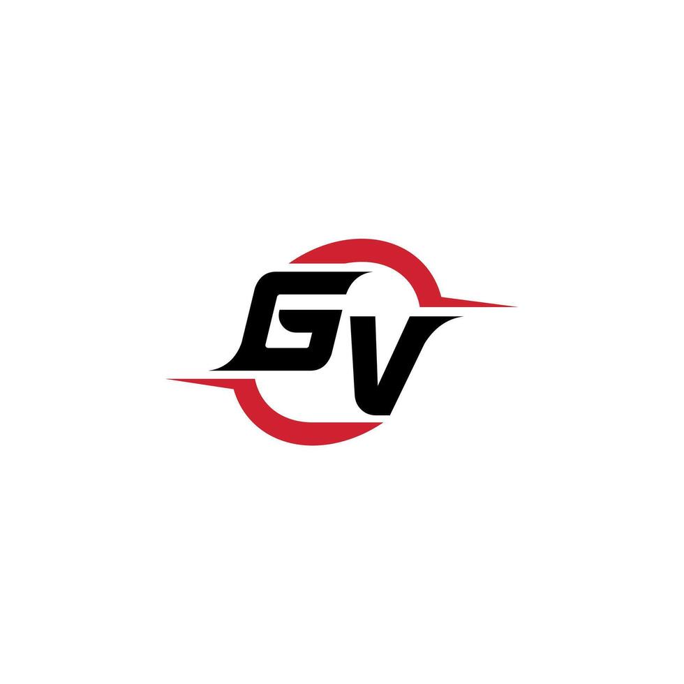 GV initial esport or gaming team inspirational concept ideas vector