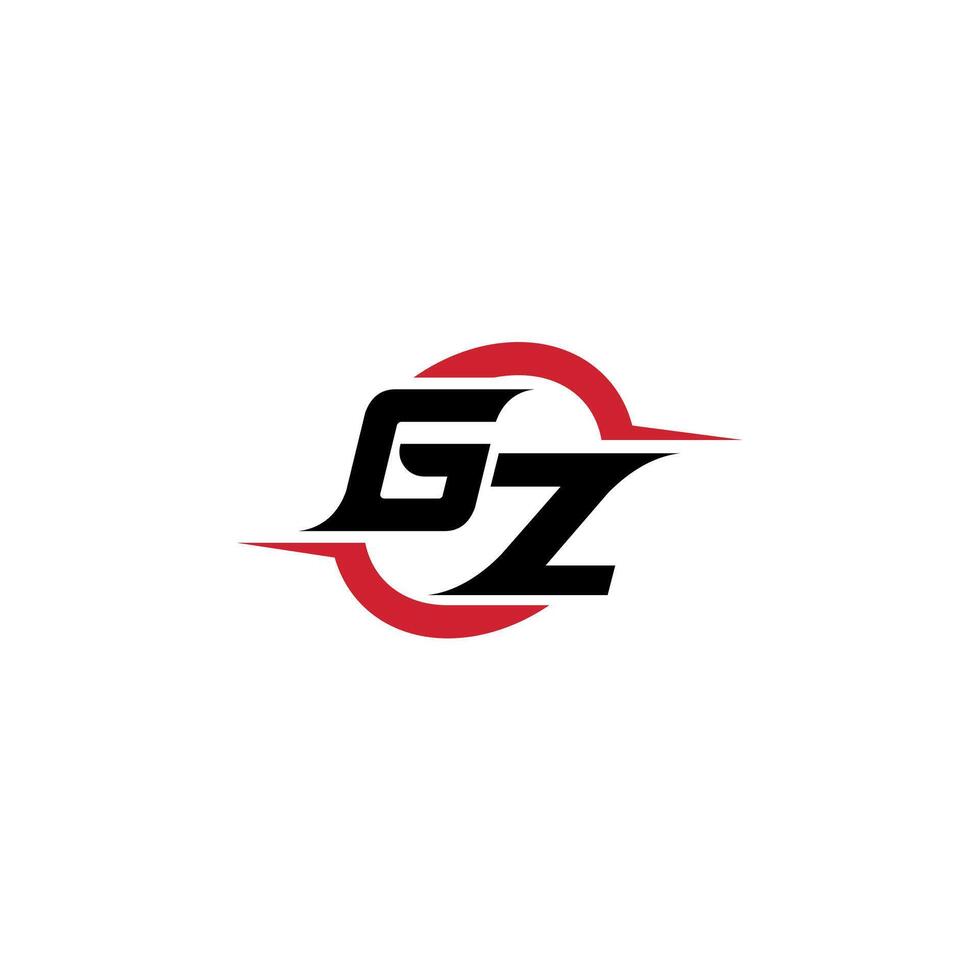 GZ initial esport or gaming team inspirational concept ideas vector