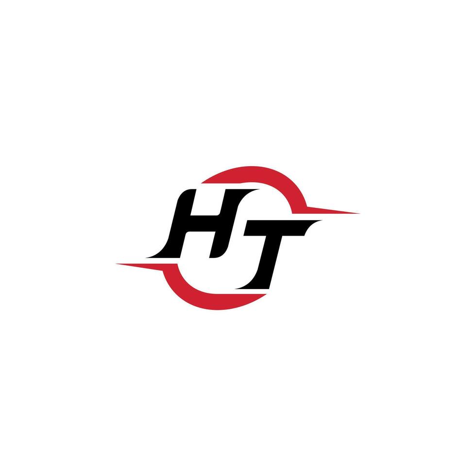 HT initial esport or gaming team inspirational concept ideas vector