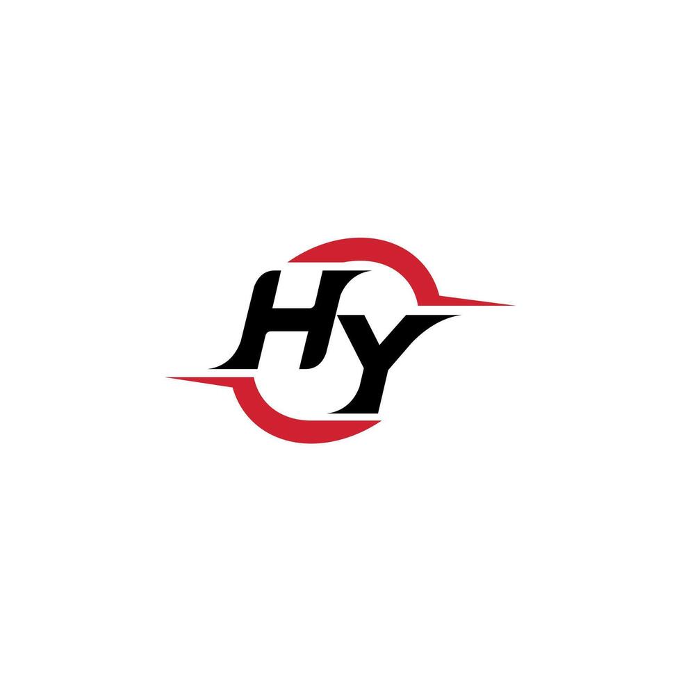 HY initial esport or gaming team inspirational concept ideas vector
