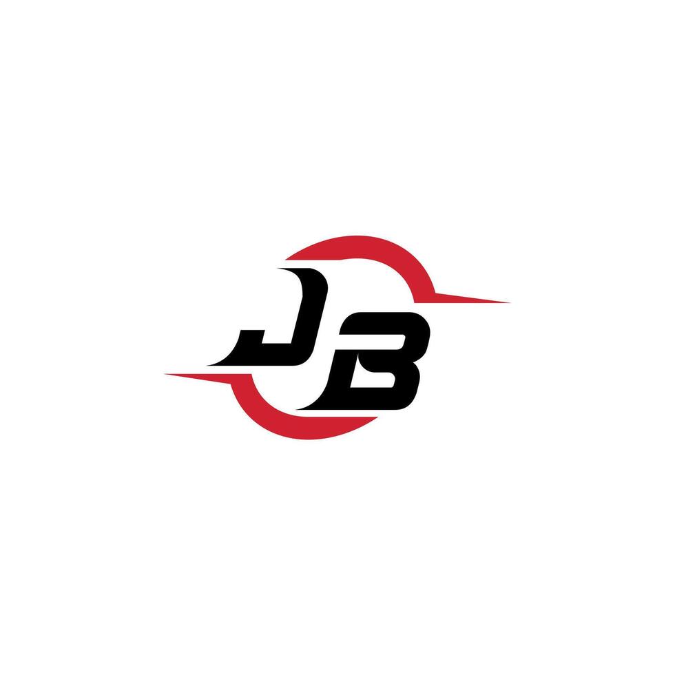 JB initial esport or gaming team inspirational concept ideas vector