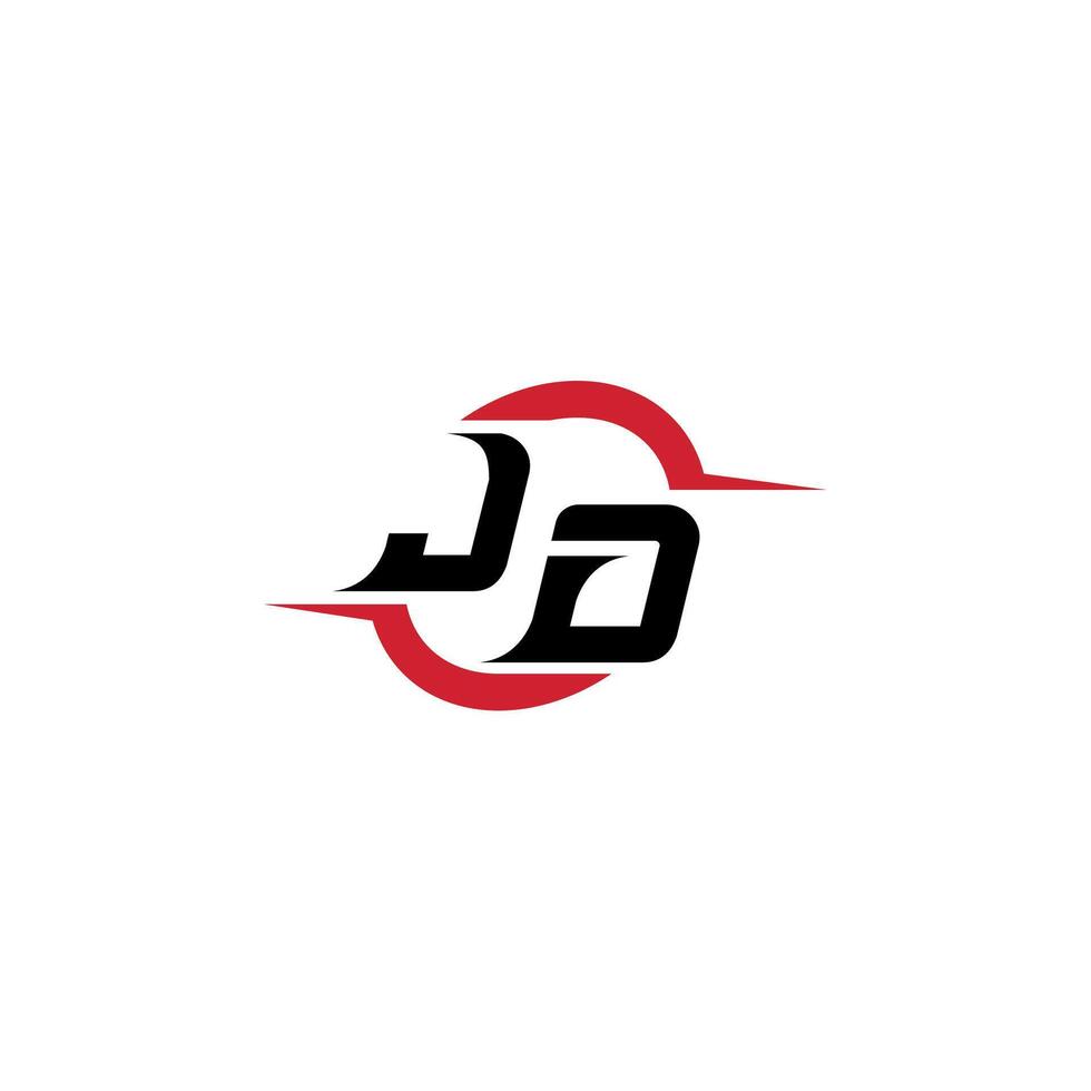 JD initial esport or gaming team inspirational concept ideas vector