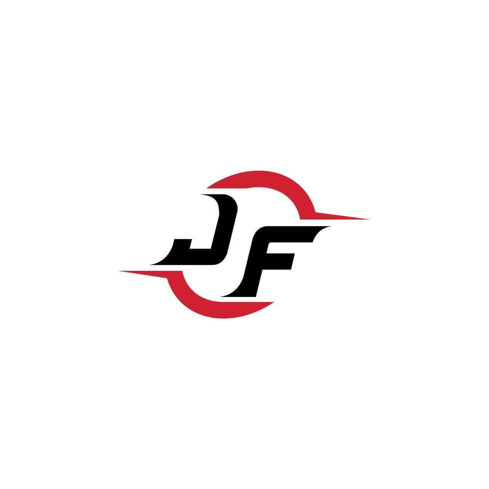 JF initial esport or gaming team inspirational concept ideas vector