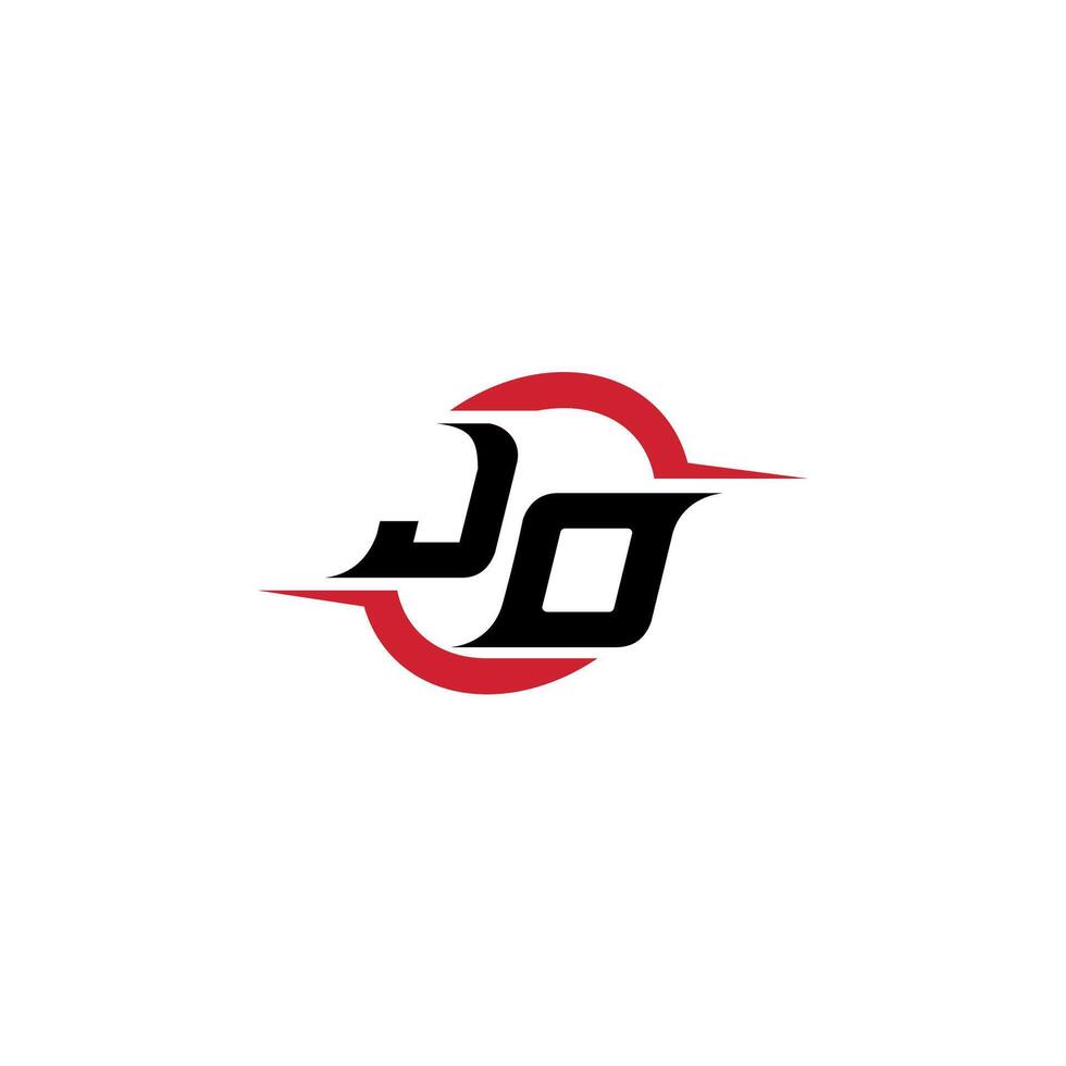 JO initial esport or gaming team inspirational concept ideas vector