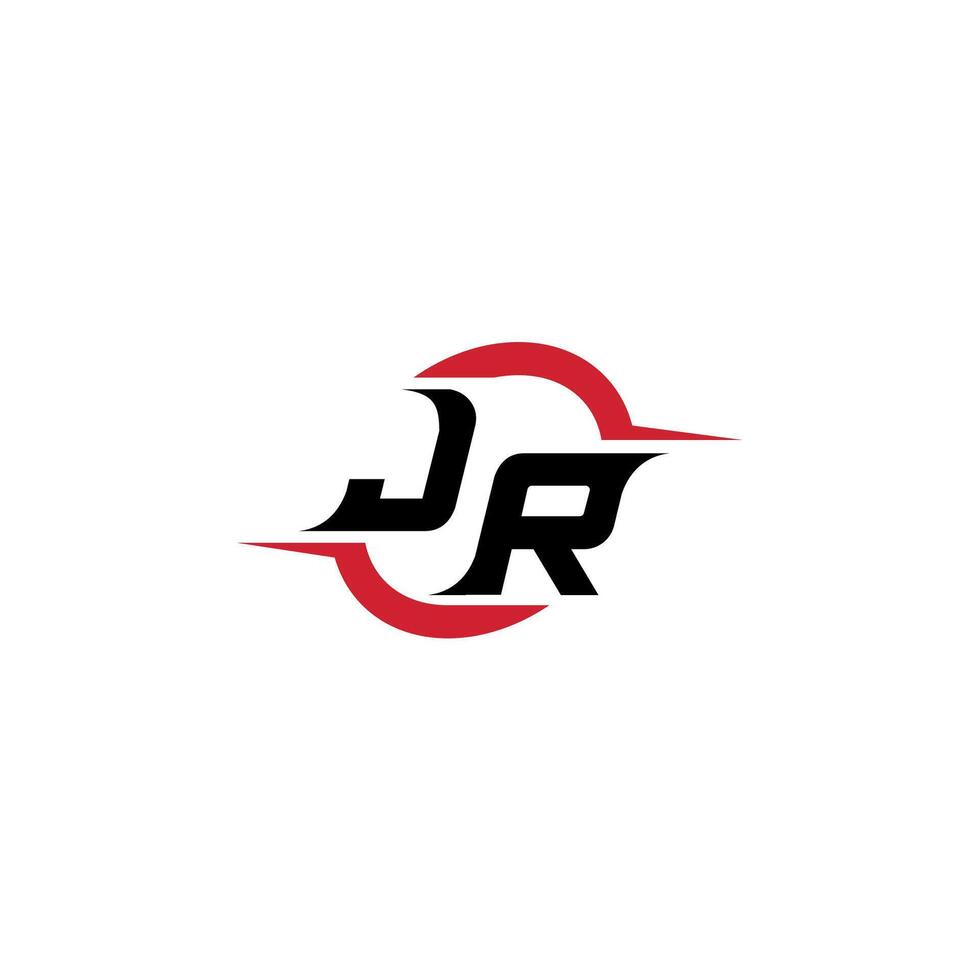 JR initial esport or gaming team inspirational concept ideas vector