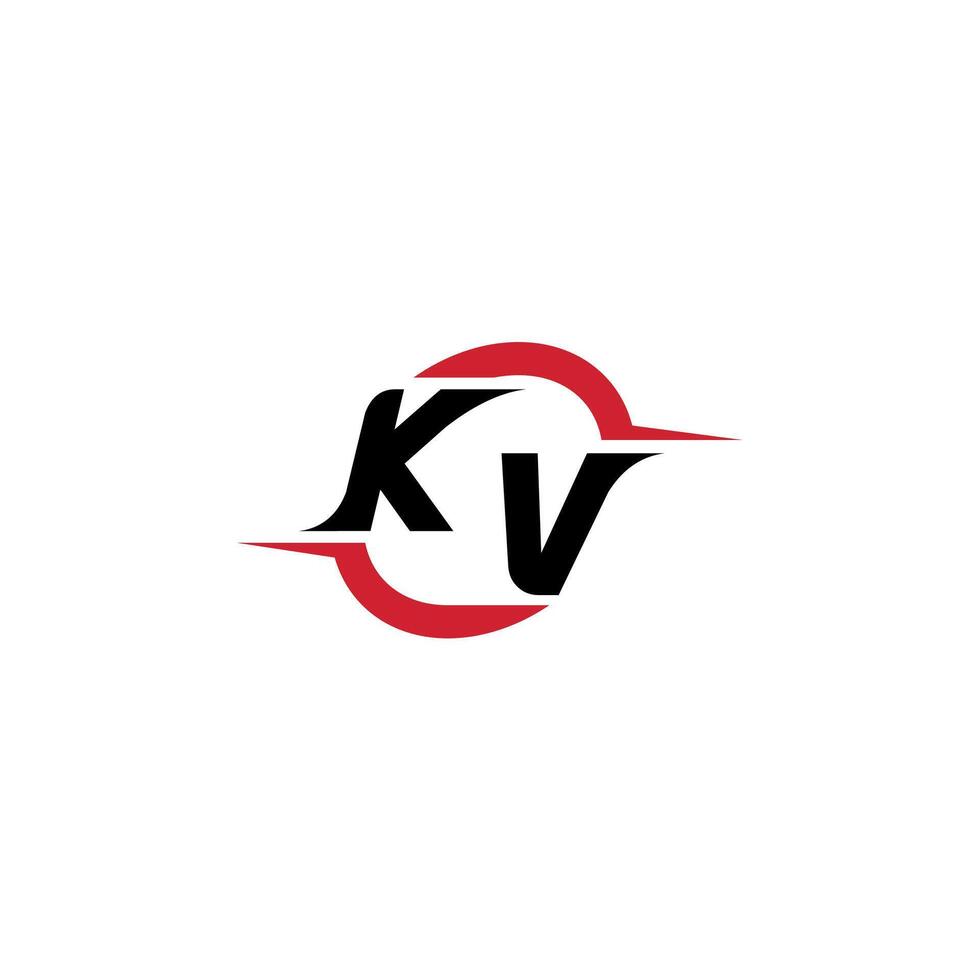 KV initial esport or gaming team inspirational concept ideas vector