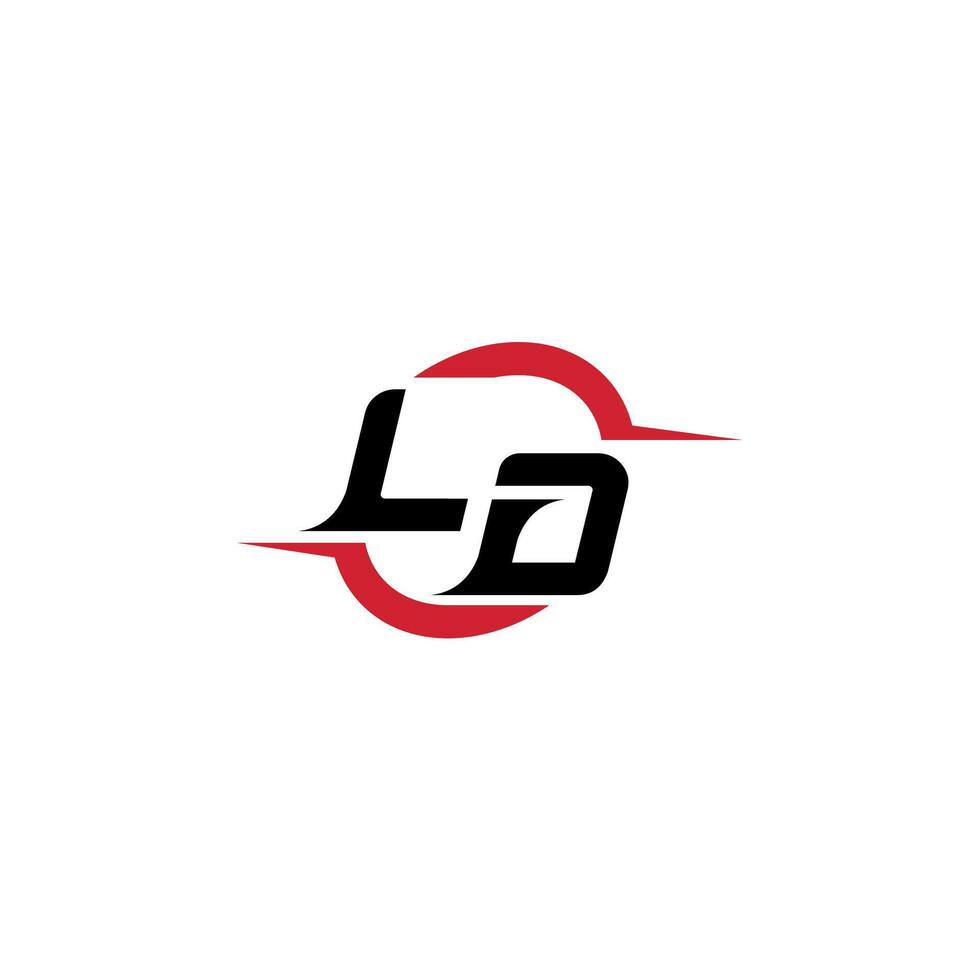 LD initial esport or gaming team inspirational concept ideas vector