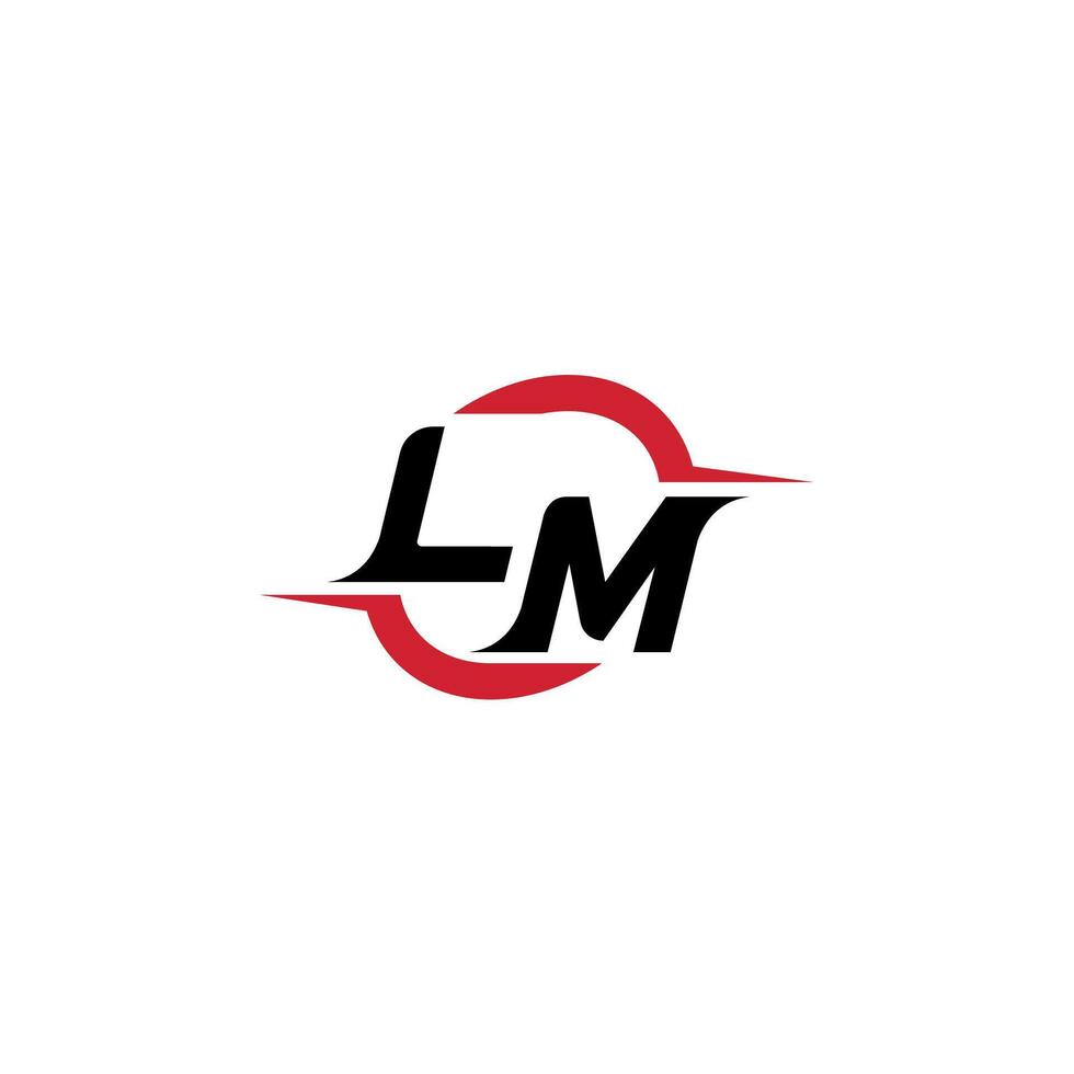 LM initial esport or gaming team inspirational concept ideas vector