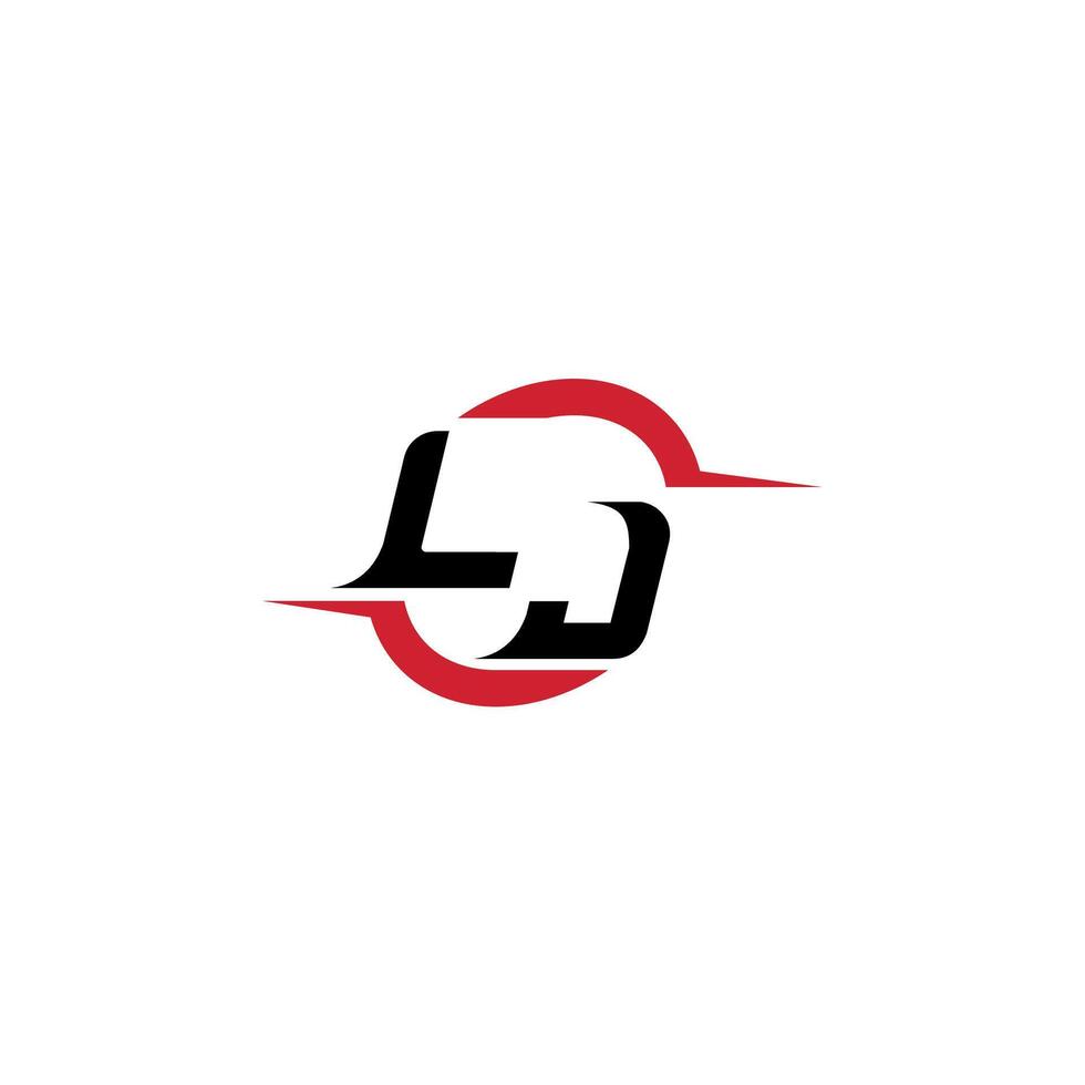 LJ initial esport or gaming team inspirational concept ideas vector