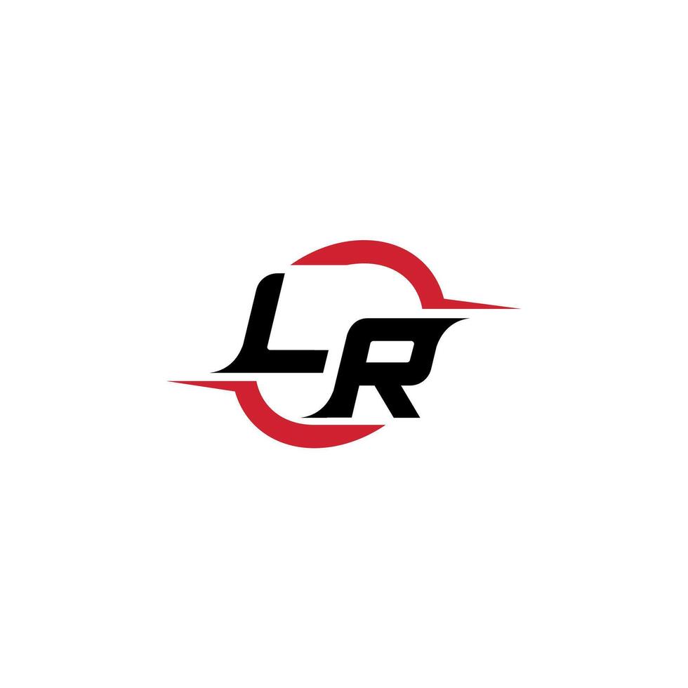 LR initial esport or gaming team inspirational concept ideas vector