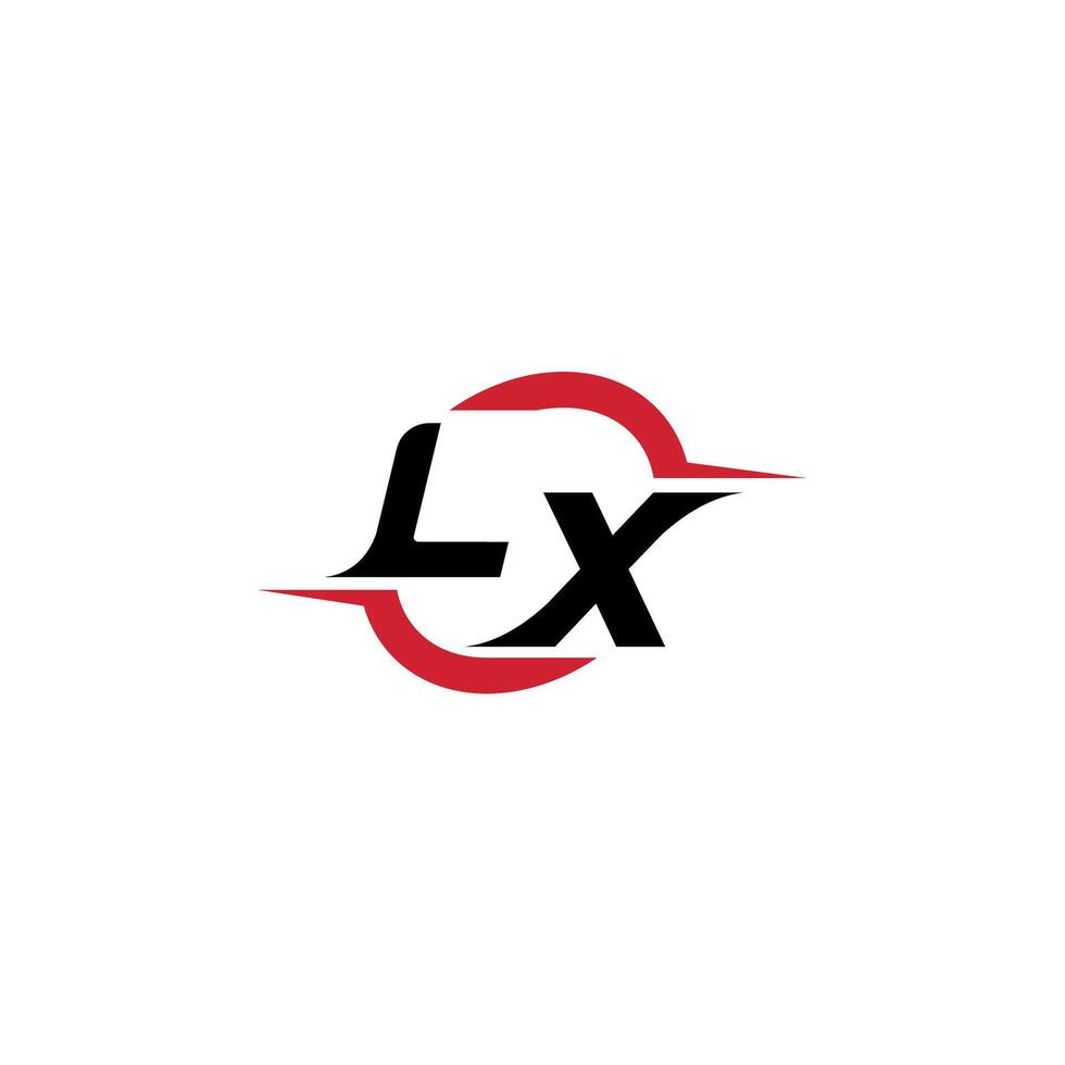LX initial esport or gaming team inspirational concept ideas vector