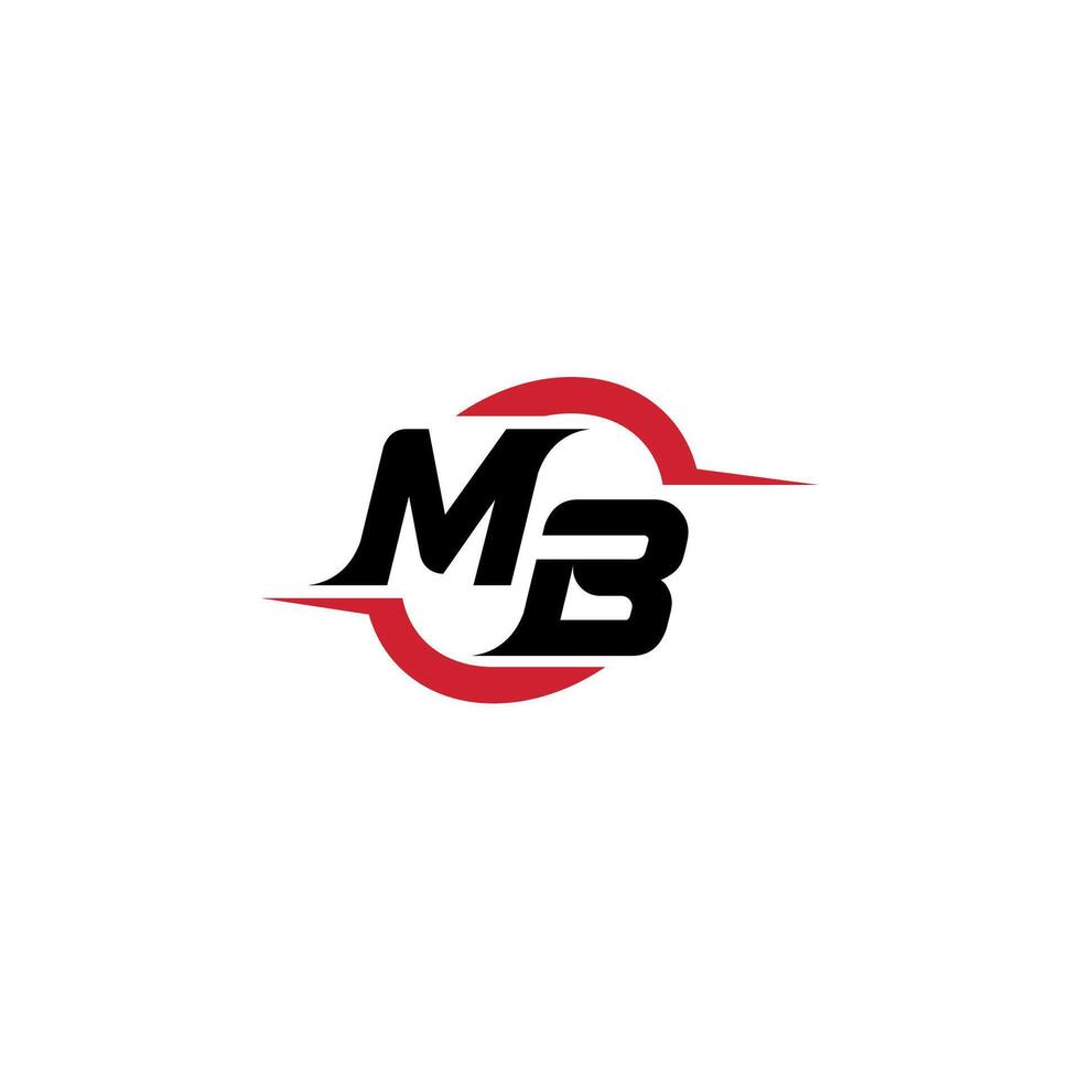 MB initial esport or gaming team inspirational concept ideas vector