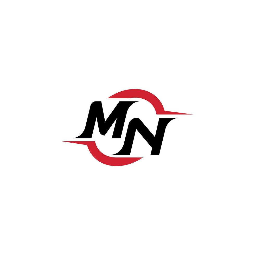 MN initial esport or gaming team inspirational concept ideas vector