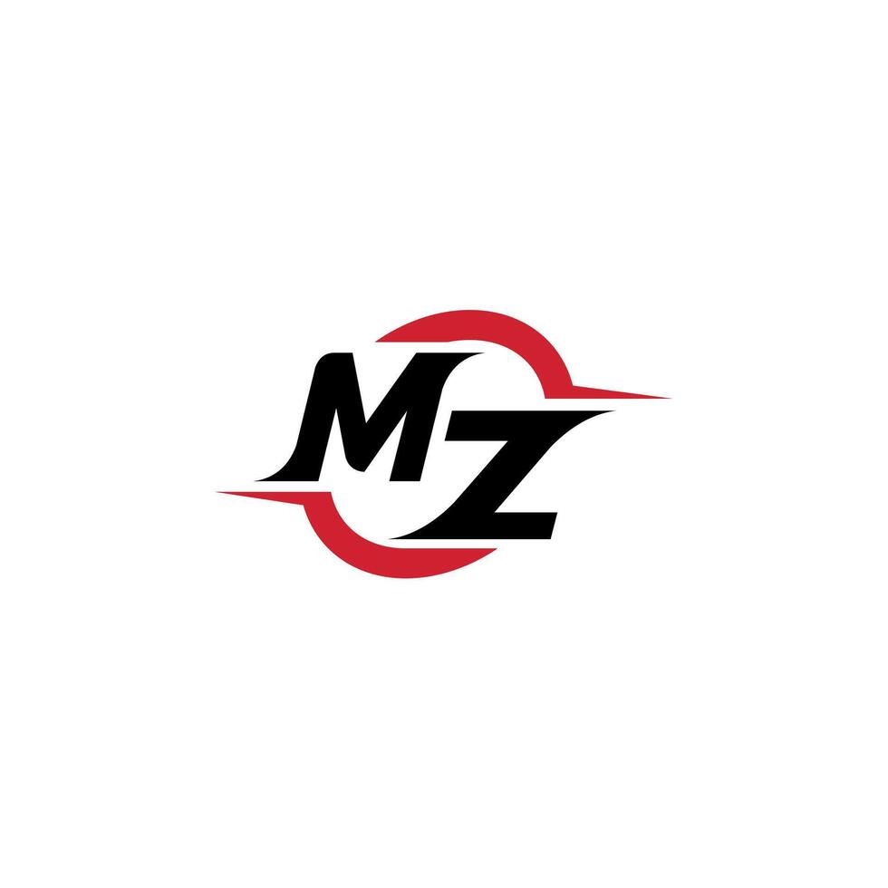 MZ initial esport or gaming team inspirational concept ideas vector