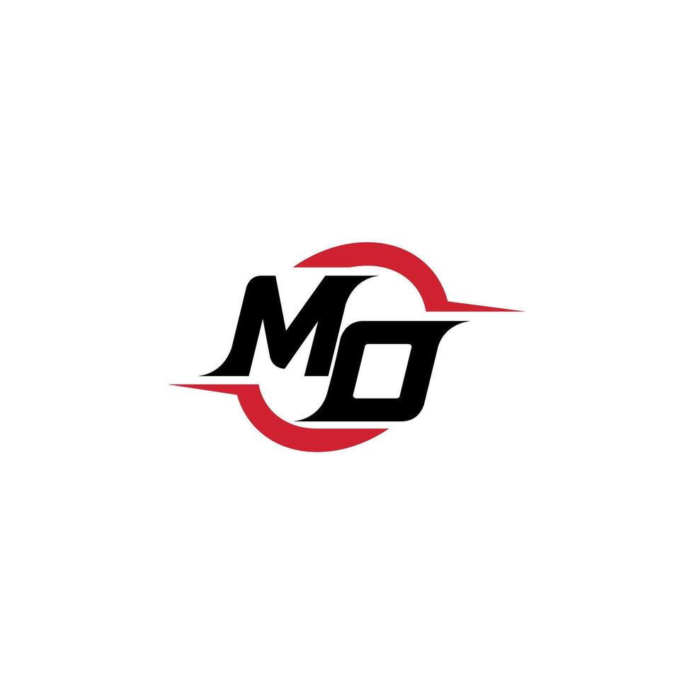MO initial esport or gaming team inspirational concept ideas vector