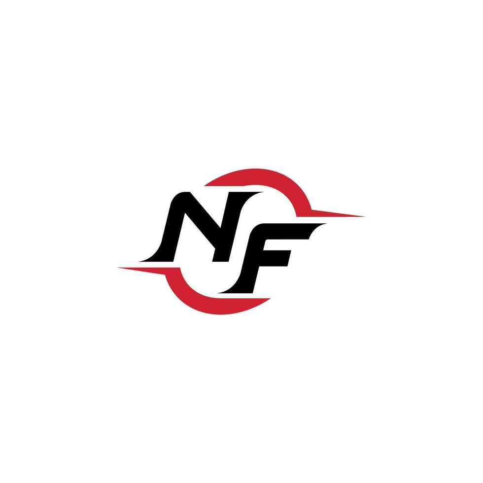 NF initial esport or gaming team inspirational concept ideas vector