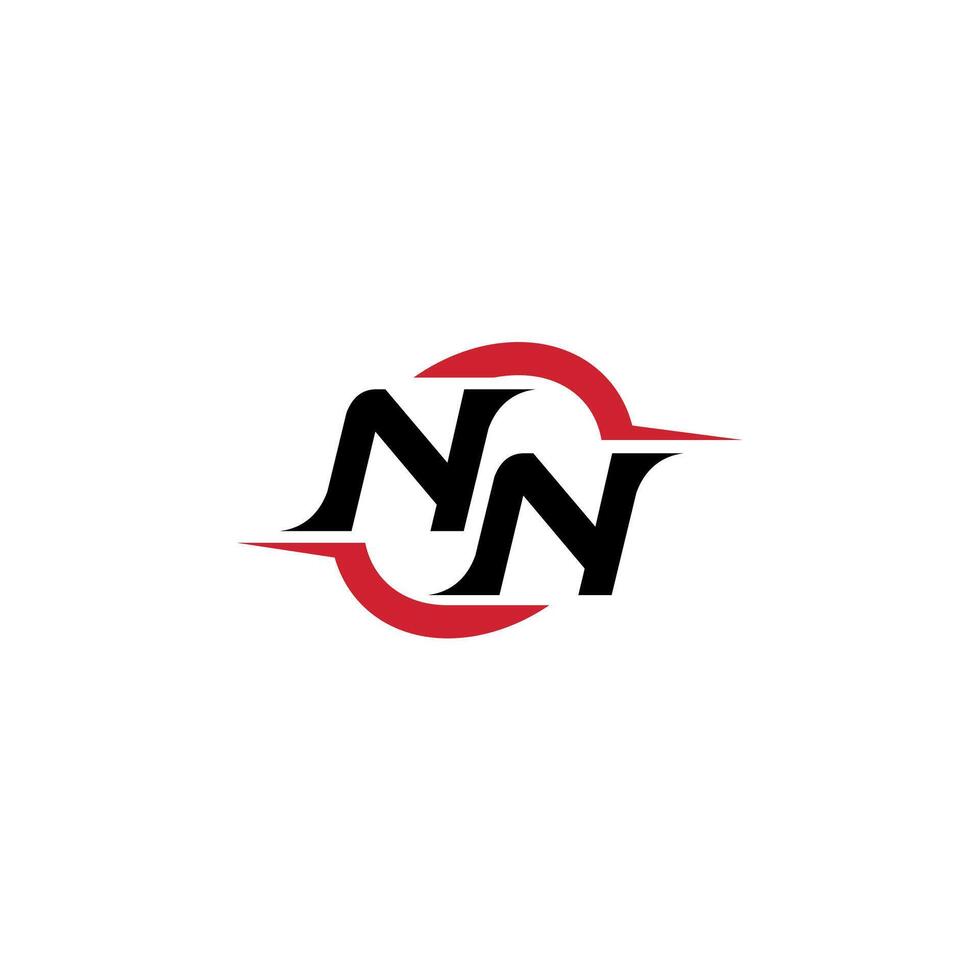 NN initial esport or gaming team inspirational concept ideas vector