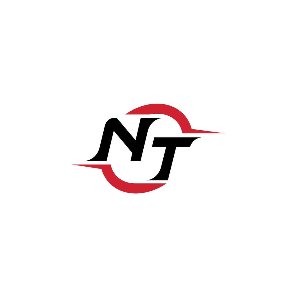 NT initial esport or gaming team inspirational concept ideas vector