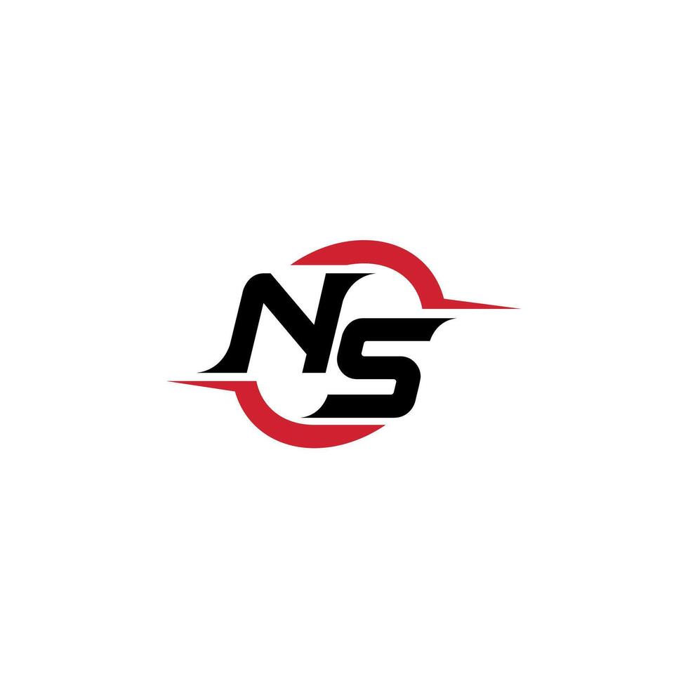 NS initial esport or gaming team inspirational concept ideas vector