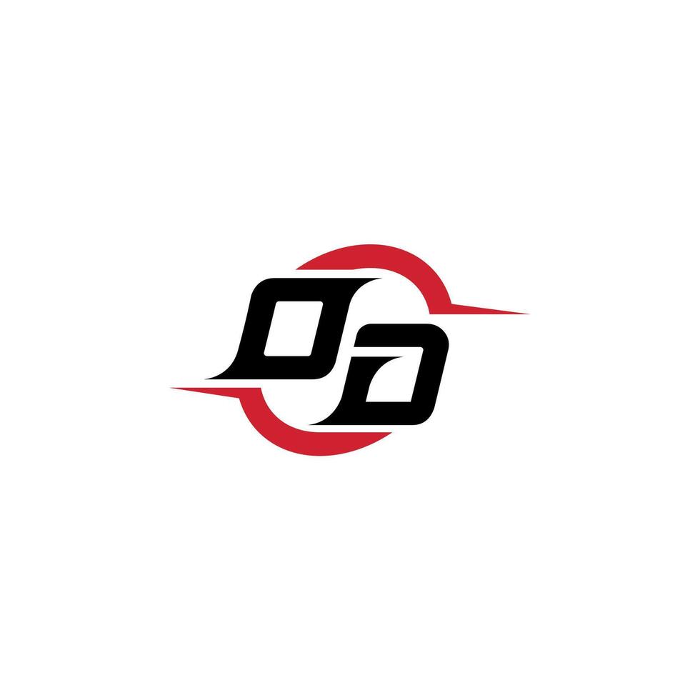 OD initial esport or gaming team inspirational concept ideas vector