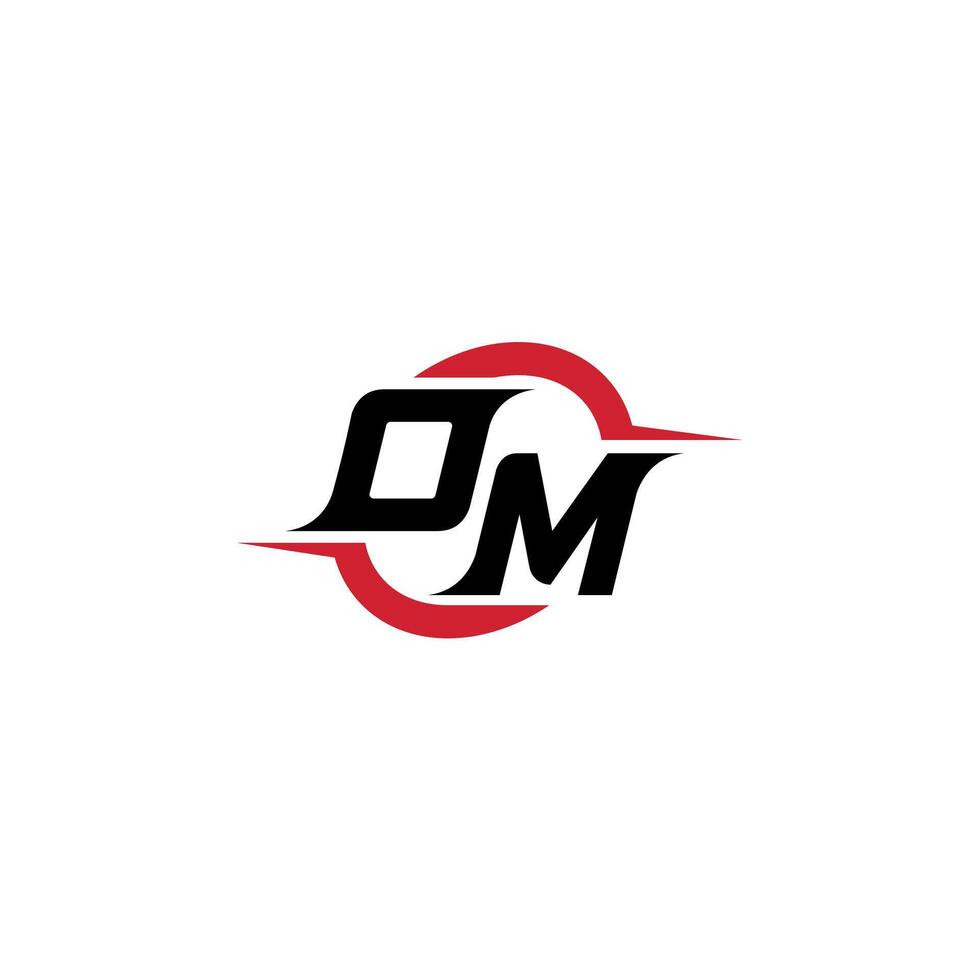 OM initial esport or gaming team inspirational concept ideas vector