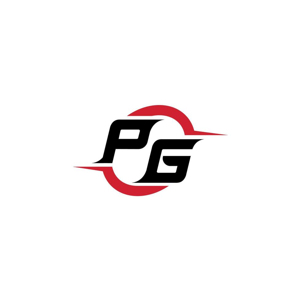 PG initial esport or gaming team inspirational concept ideas vector