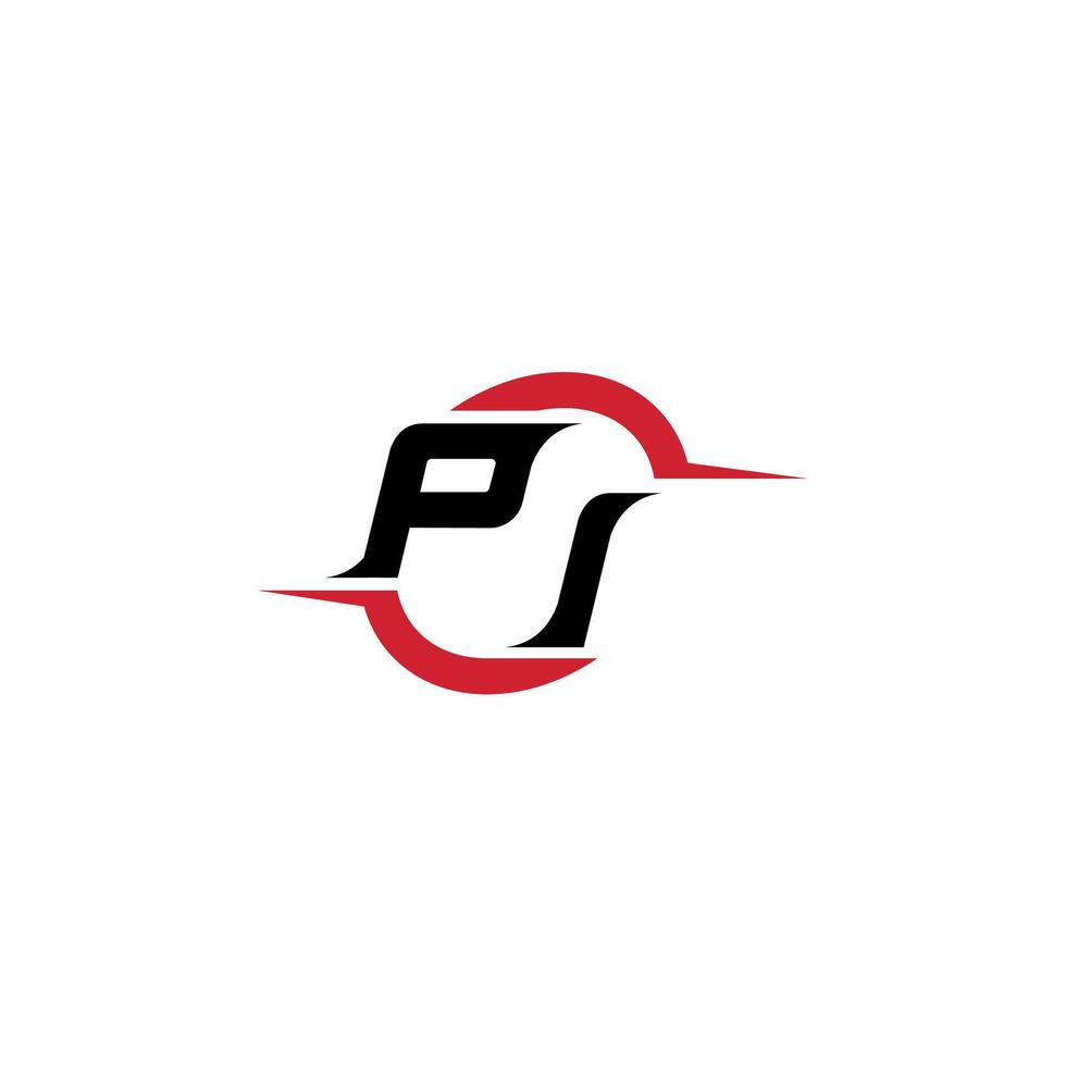 PI initial esport or gaming team inspirational concept ideas vector