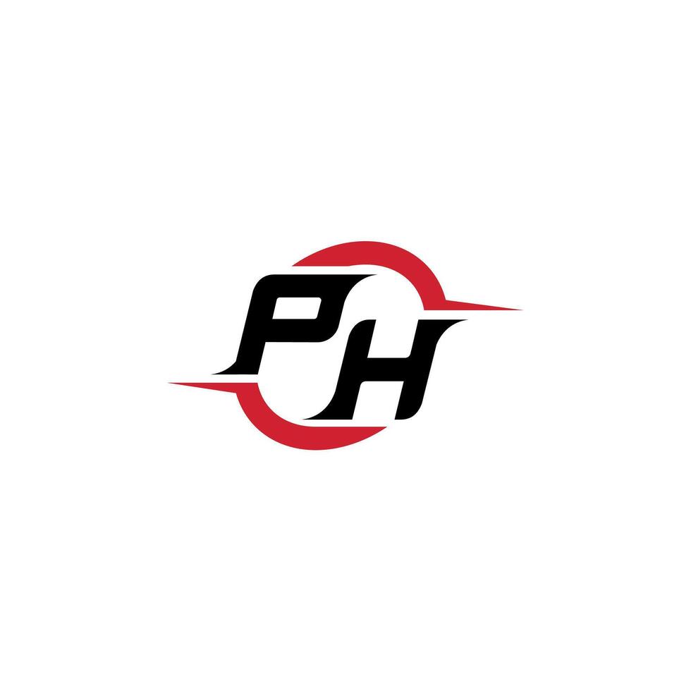 PH initial esport or gaming team inspirational concept ideas vector