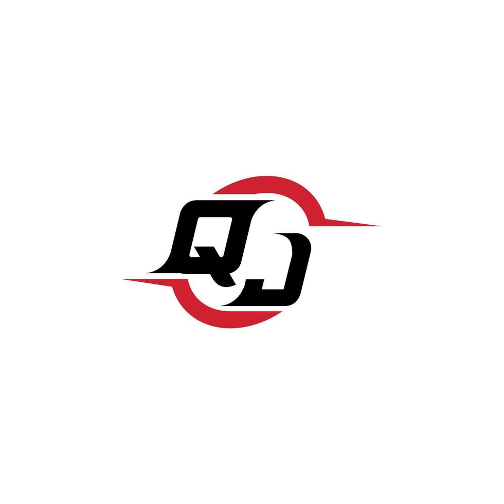 QJ initial esport or gaming team inspirational concept ideas vector