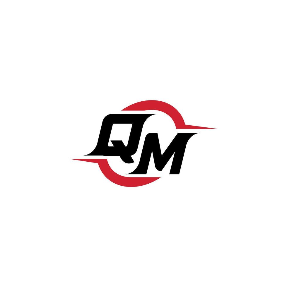 QM initial esport or gaming team inspirational concept ideas vector