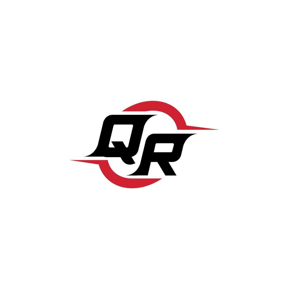 QR initial esport or gaming team inspirational concept ideas vector