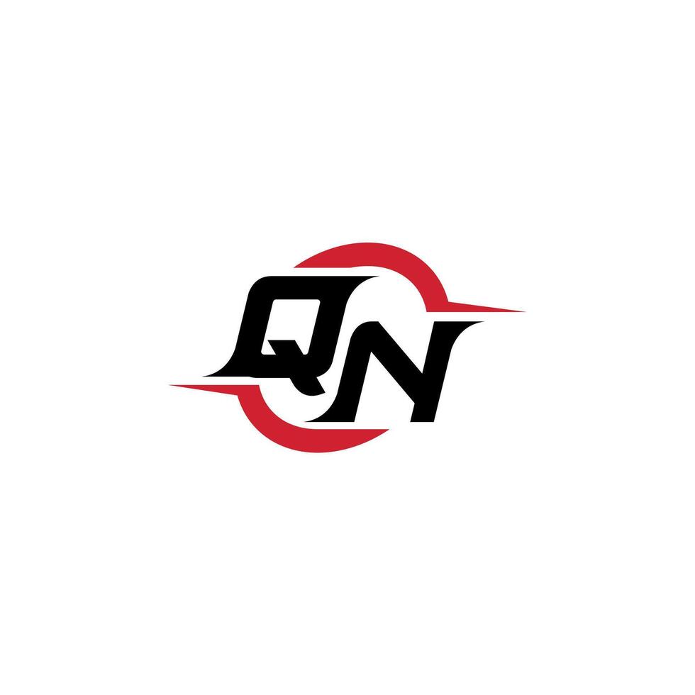 QN initial esport or gaming team inspirational concept ideas vector