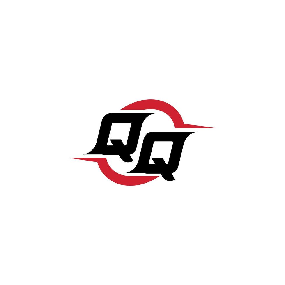QQ initial esport or gaming team inspirational concept ideas vector