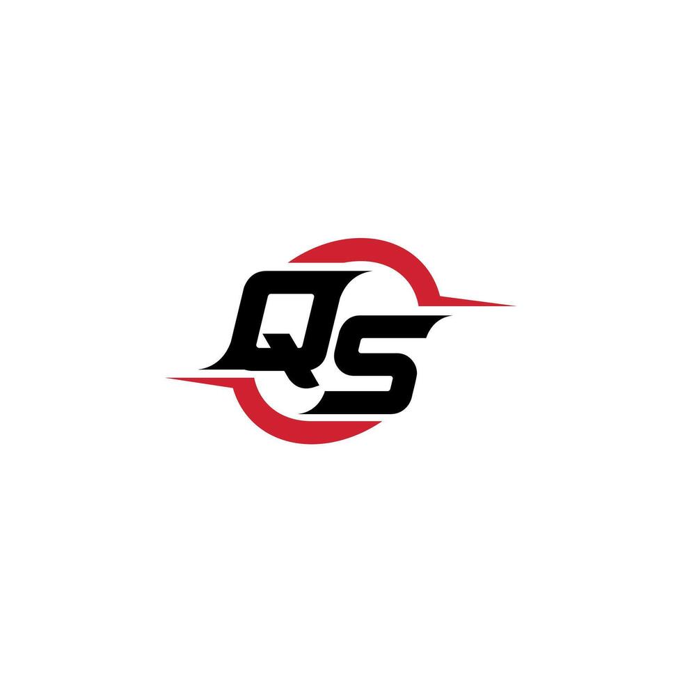 QS initial esport or gaming team inspirational concept ideas vector