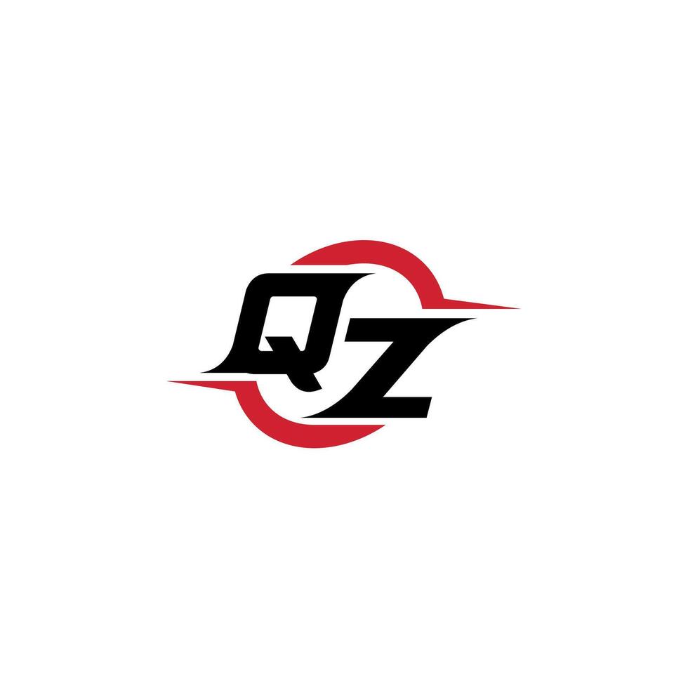 QZ initial esport or gaming team inspirational concept ideas vector