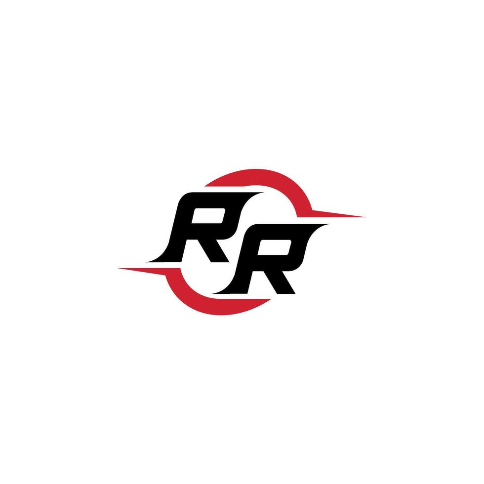 RR initial esport or gaming team inspirational concept ideas vector