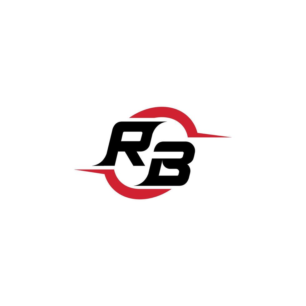 RB initial esport or gaming team inspirational concept ideas vector