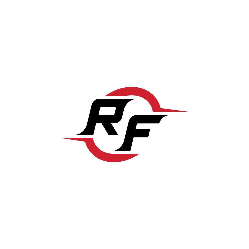 RF initial esport or gaming team inspirational concept ideas vector