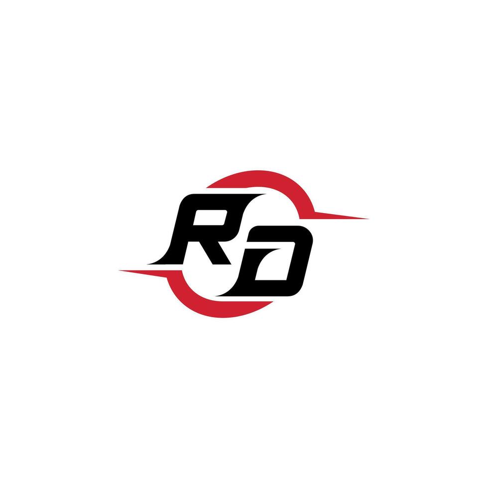 RD initial esport or gaming team inspirational concept ideas vector